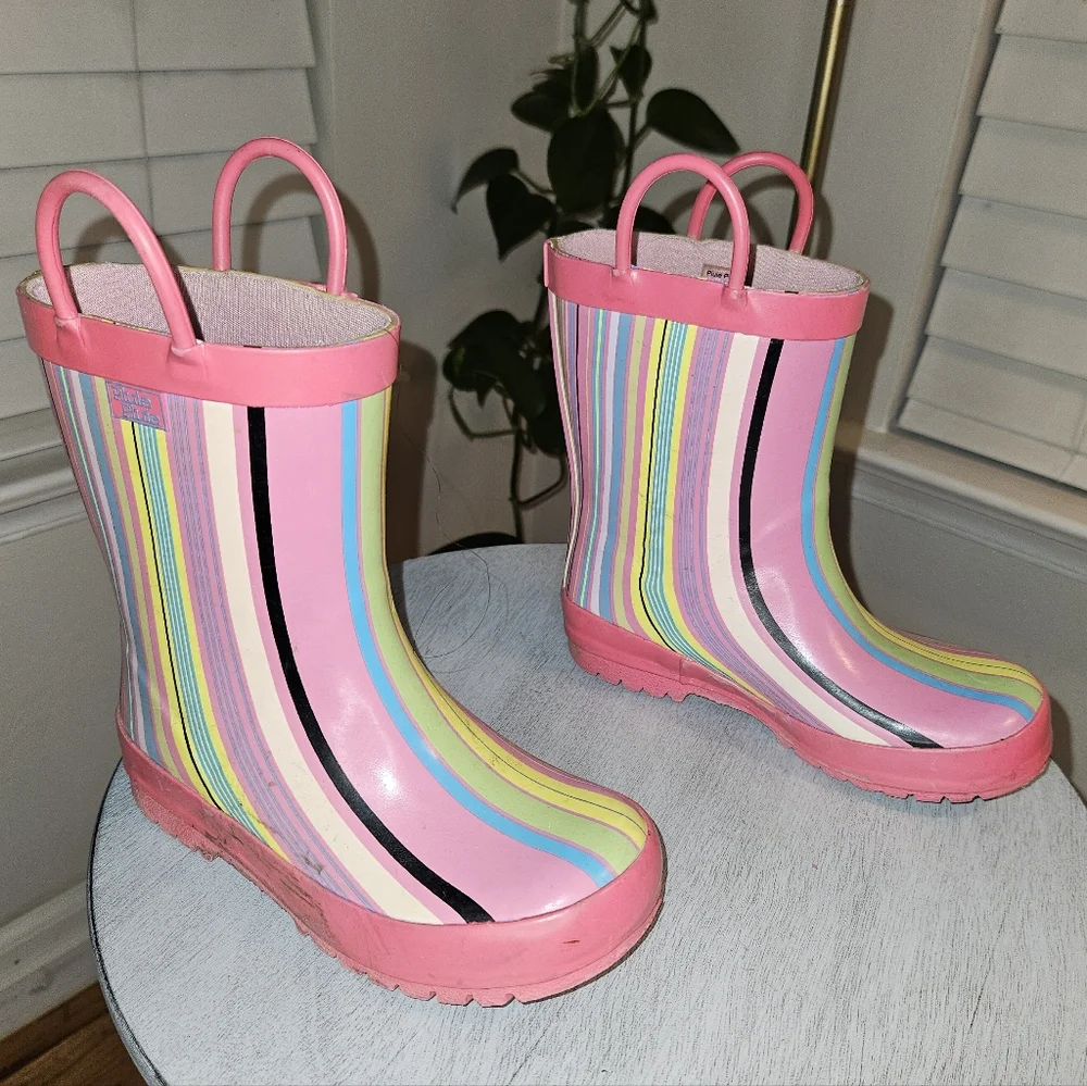 Pluie Pluie Colorful Striped Kids Rain Boots
